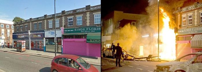Лондон до и после погромов (5 фото)