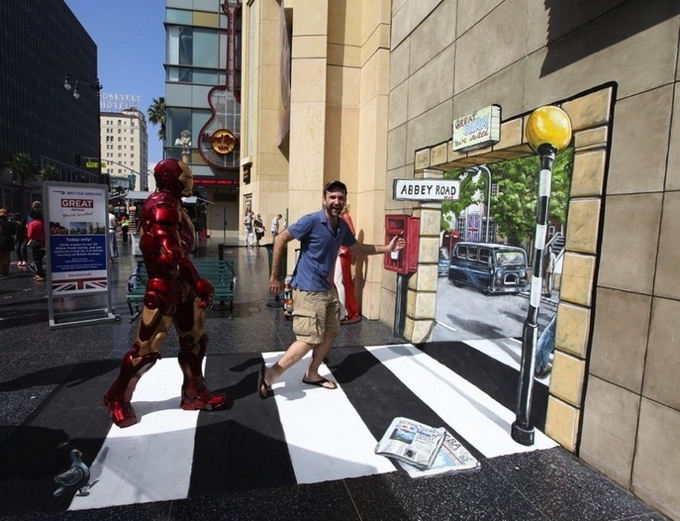 Рекорд Гиннесса по самому большому уличному 3D-рисунку в мире (26 фото)