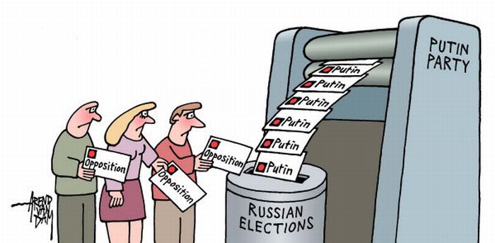 Иностранные карикатуры на наши выборы (21 фото)