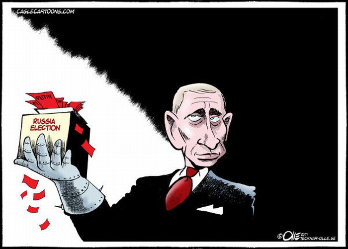 Иностранные карикатуры на наши выборы (21 фото)
