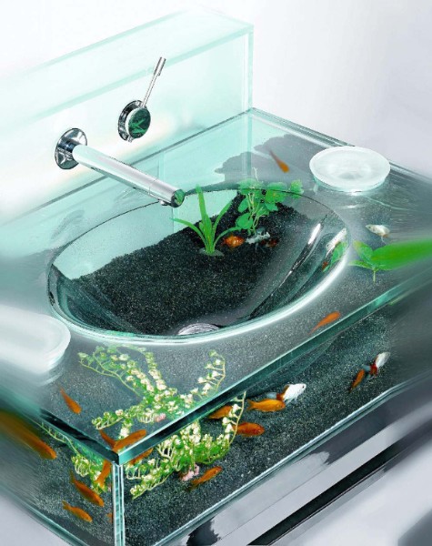 Раковина-аквариум (4 фото)