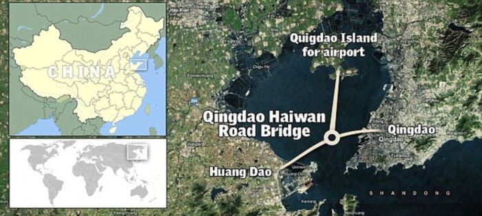 Самый длинный морской мост в Китае (14 фото)