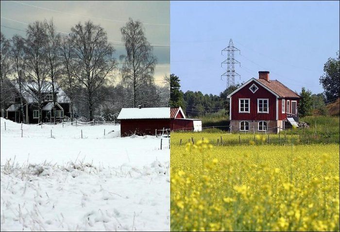 Сравнение времен года (18 фото)