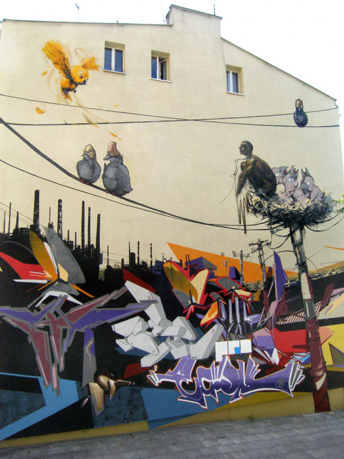 Масштабный стрит-арт польского дуэта Etam Cru
