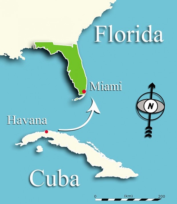 Женщина отправилась вплавь с Кубы во Флориду (8 фото + видео)
