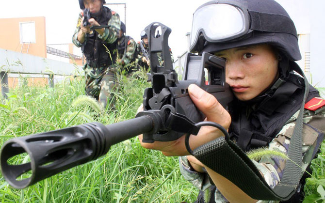 Тренировка китайского спецназа