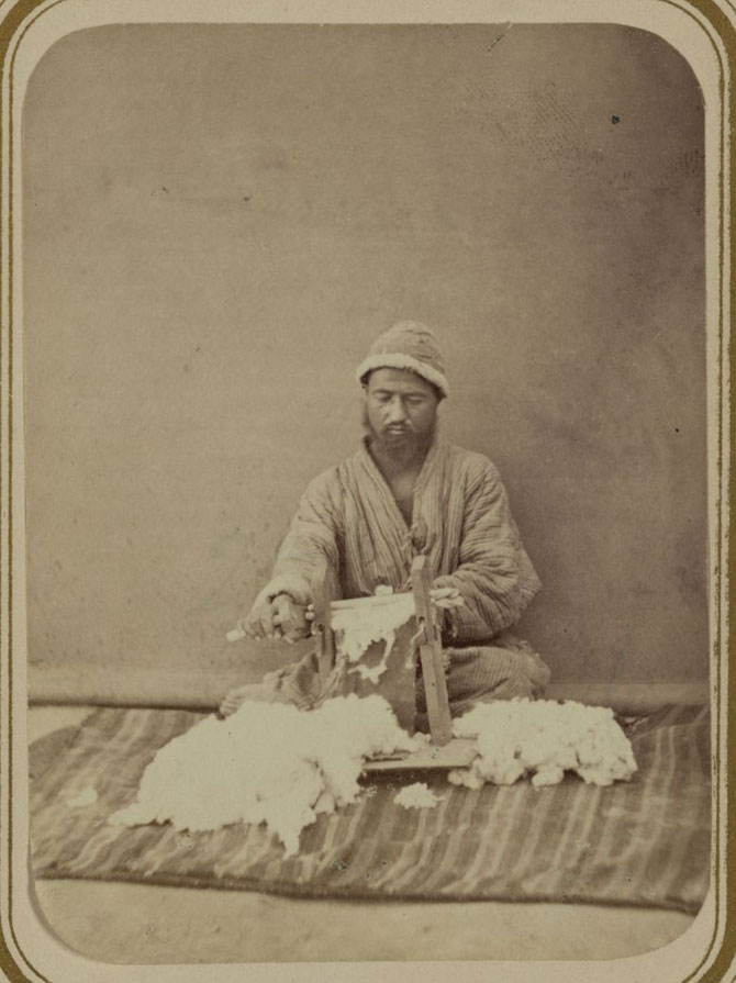 Производство в Азии хлопка в 1872 году