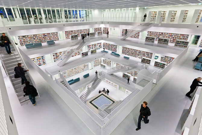 Городская библиотека в Штутгарте, Германия