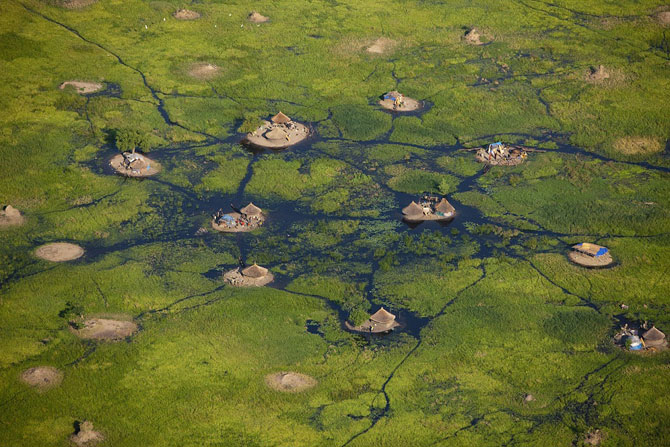 Непроходимые болота Судд в Южном Судане