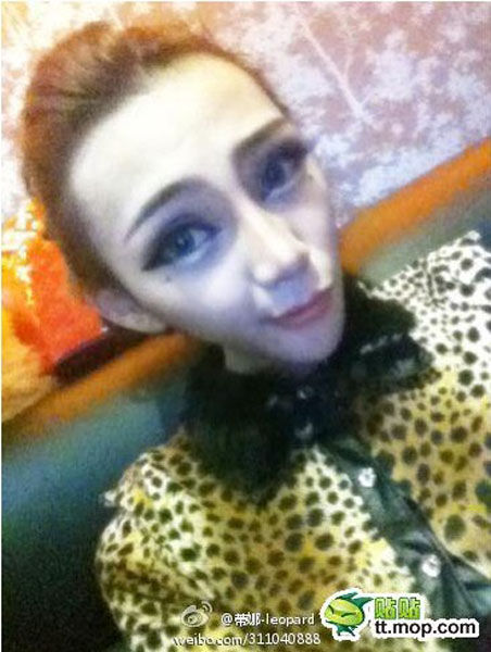 Тина Леопард - блоггерша, прославившаяся из-за необычной формы лица (18 фото)