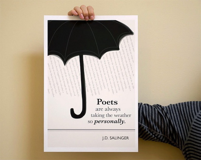 Постеры с цитатами писателей (14 фото)