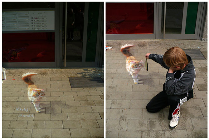 Уличные 3D-рисунки Николая Арндта