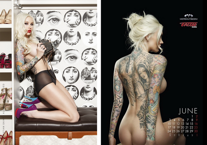 Sabina Kelley в календаре Tattoo Energy 2013 (13 фото). 