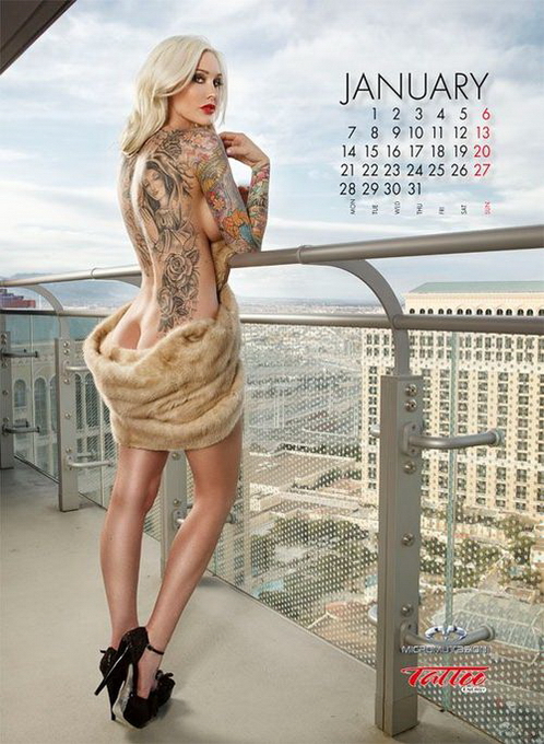 Sabina Kelley в календаре Tattoo Energy 2013 (13 фото)