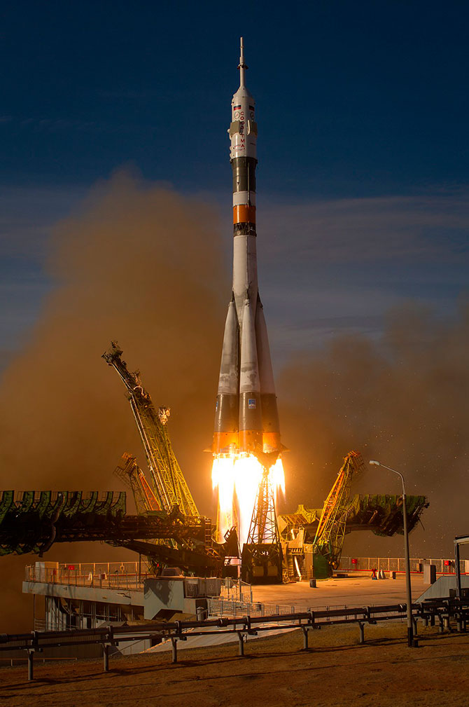 Старт космического корабля «Союз ТМА-06М» с Байконура