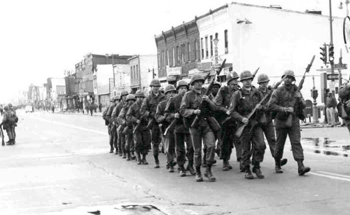 Восстание в 1968 году в США (6 фото)