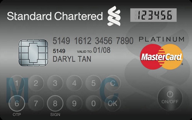 MasterCard выпустил пластиковую карту с дисплеем