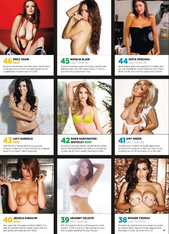 ТОП-100 самых сексуальных девушек 2012 года (18 сканов) НЮ