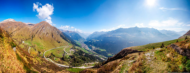 Перевал Сен-Готард в Швейцарии