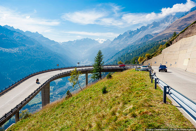 Перевал Сен-Готард в Швейцарии