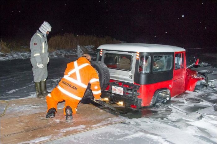 Сгоняли на зимнюю рыбалку