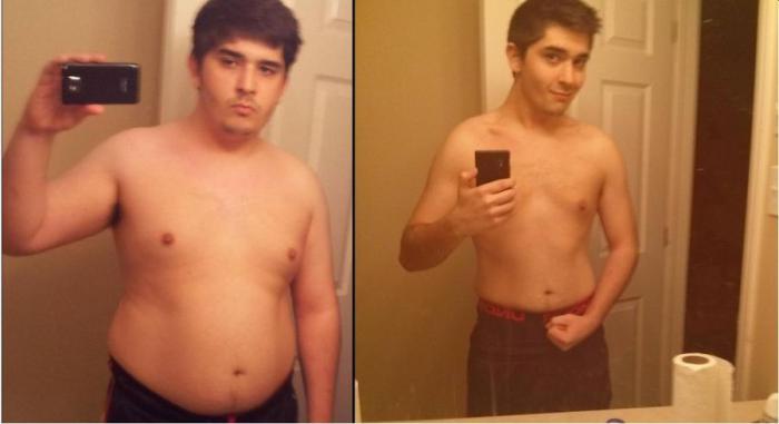 Борьба с лишним весом до и после