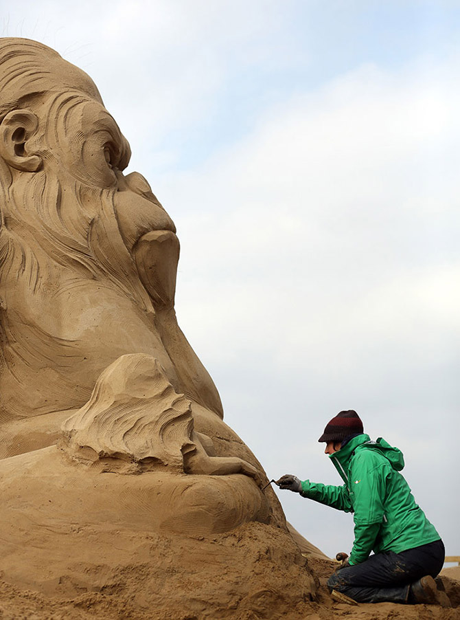 Фестиваль песчаных скульптур в Уэстоне, Англия