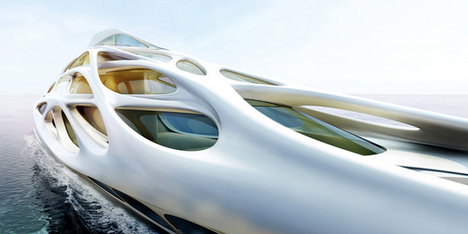 Супер-яхта от Zaha Hadid и Blohm + Voss (12 фото)