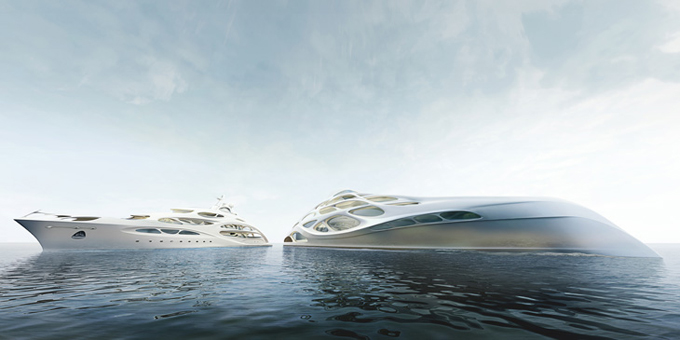 Супер-яхта от Zaha Hadid и Blohm + Voss (12 фото)