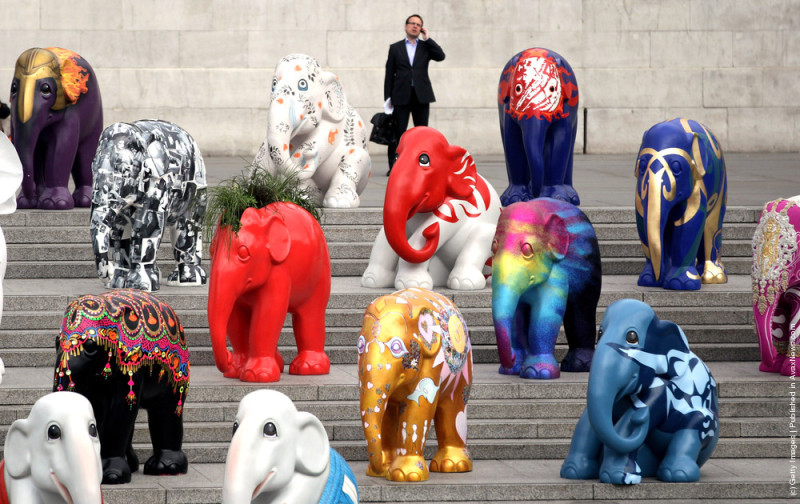 Необычные скульптуры слонов (11 фото)