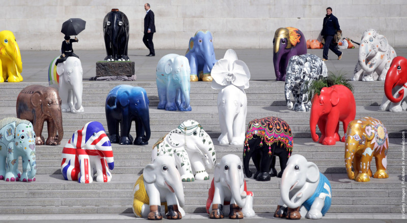 Необычные скульптуры слонов (11 фото)