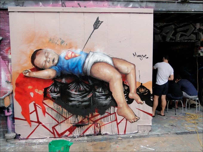 Уличный художник Fintan Magee (35 фото + видео)