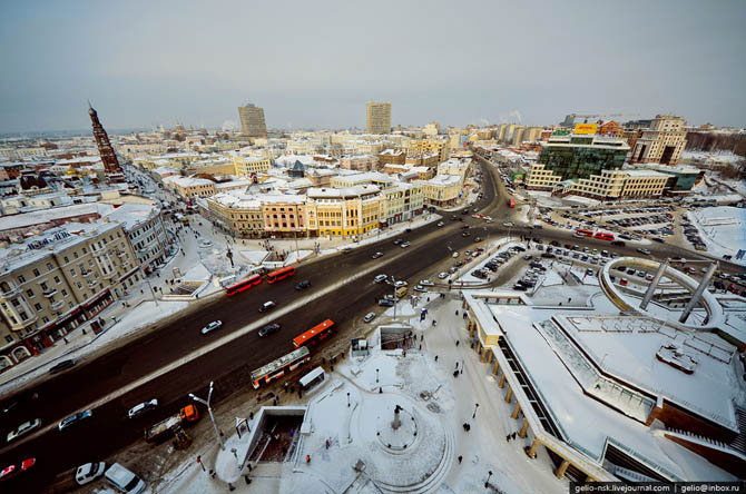 Зимняя Казань с высоты