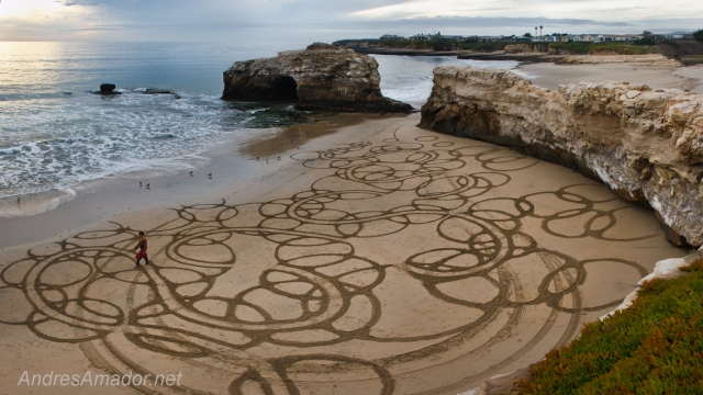 Новые работы художника на песке Andres Amador (19 фото)
