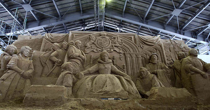 Песочные скульптуры в Японии