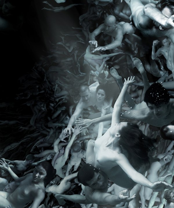 Масштабные картины из обнаженных тел Angelo Musco (17 фото)