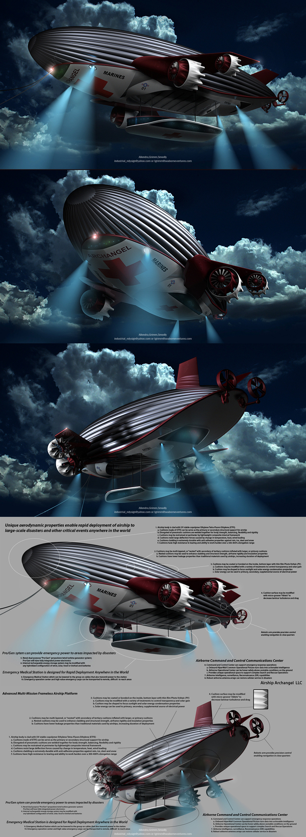 Концепт современного дирижабля Archangel от Reindy Allendra (3 фото)