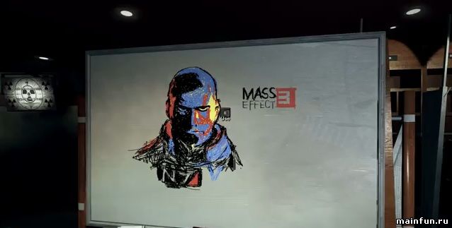 Duke Nukem Forever - Whiteboard Drawing (Commander Shepard)