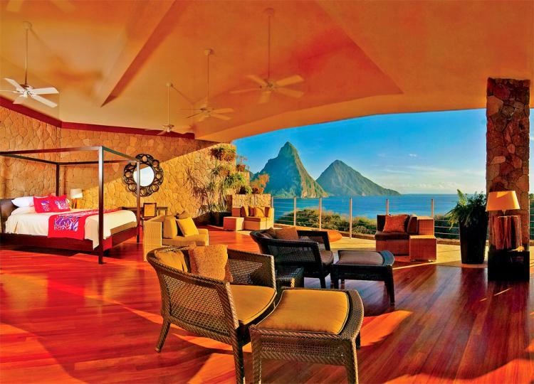 Отель Jade Mountain на Карибах (19 фото)