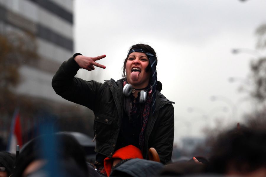Студенческие протесты в Чили (33 фотографии), photo:27