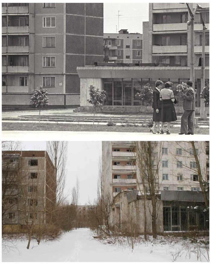 Чернобыль. 30 лет назад и сейчас (14 фото)