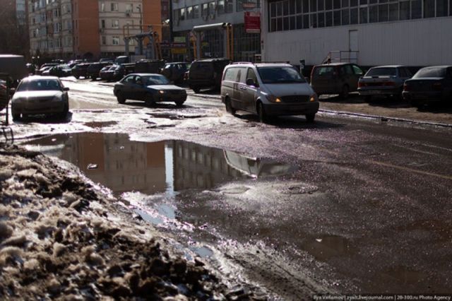 Весна на русских дорогах (17 фото)