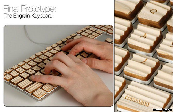 Деревянная рельефная клавиатура (7 фото)