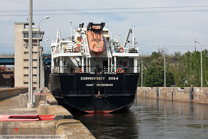 Как работает судоходный шлюз Волжской ГЭС