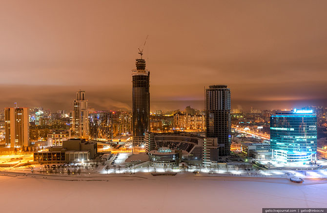 Зимний Екатеринбург с высоты