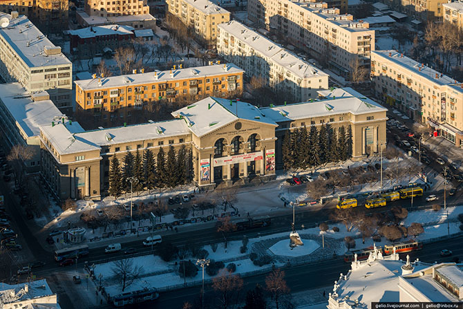 Зимний Екатеринбург с высоты