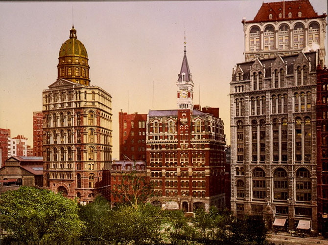 Нью-Йорк 1900 года в цвете