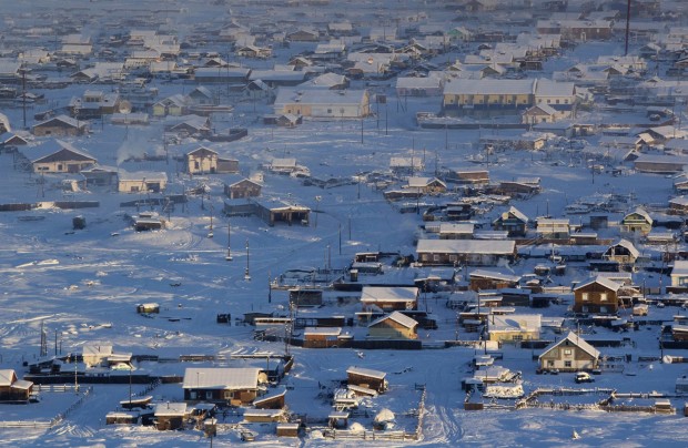 Оймякон &amp;mdash; самый холодный посёлок в России и один из самых холодных населённых пунктов мира