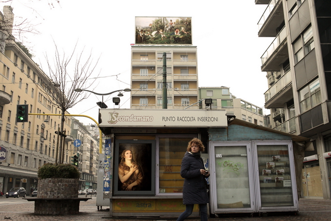 Живопись вместо рекламы на улицах Милана