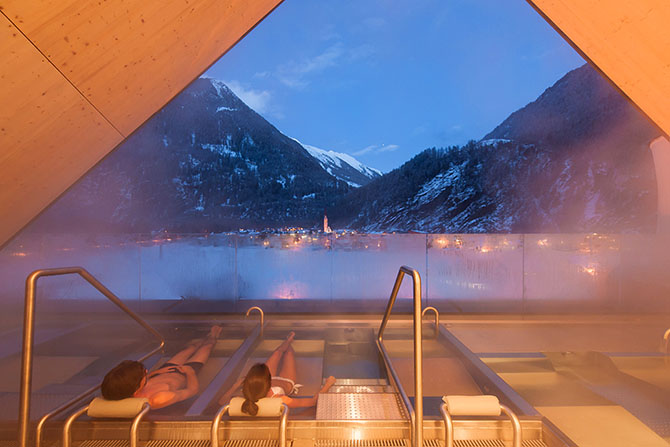 Термальный курорт Aqua Dome в горах Австрии